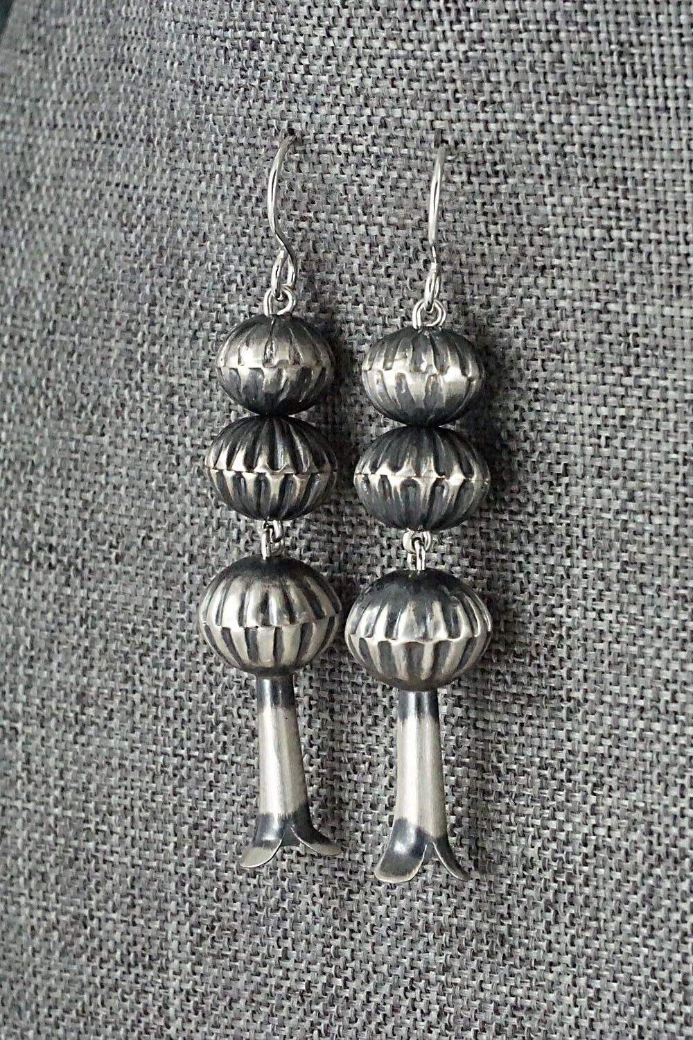 Sterling Silver Navajo Pearl Earrings - Tonisha Haley