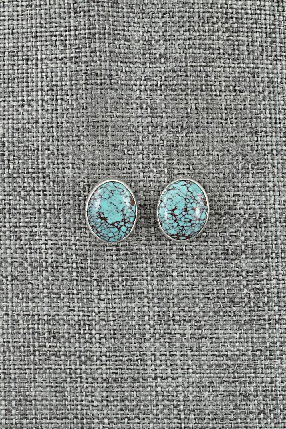 Turquoise & Sterling Silver Earrings - Eugene Gruber