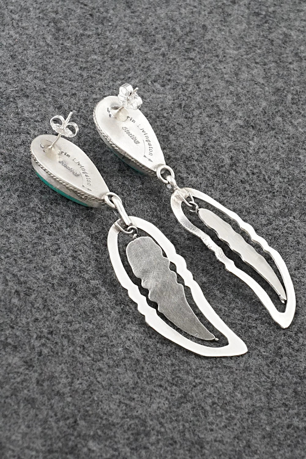 Turquoise & Sterling Silver Earrings - Darrin Livingston