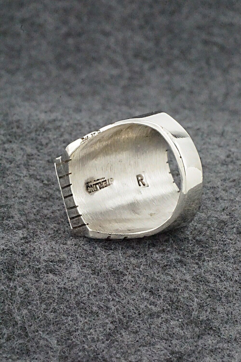 White Buffalo & Sterling Silver Ring - Trevor Jack - Size 9.5