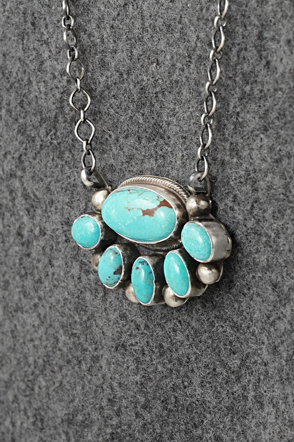 Turquoise & Sterling Silver Necklace - Kathleen Livingston