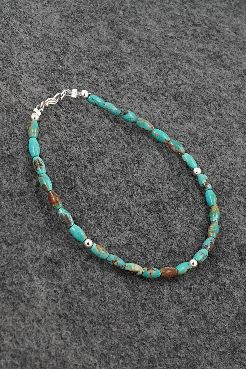 Turquoise & Sterling Silver Bracelet - Doreen Jake