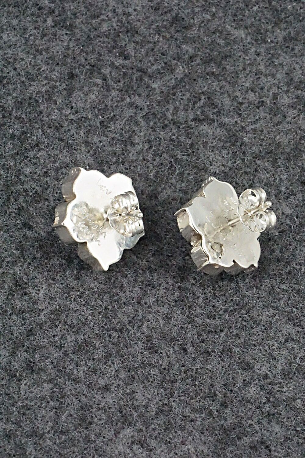 Turquoise, Mother of Pearl & Sterling Silver Earrings - Marsha Quam