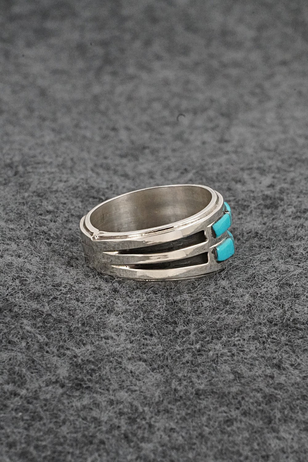 Turquoise & Sterling Silver Ring - Wilbert Muskett Jr. - Size 7.75