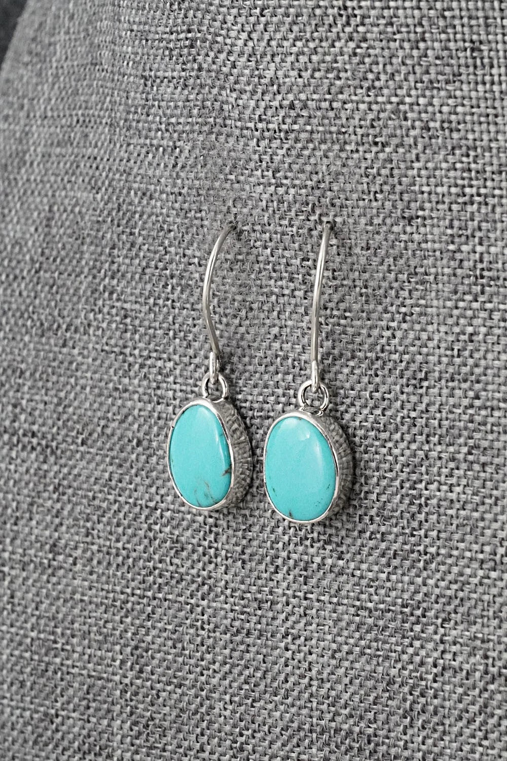 Turquoise & Sterling Silver Earrings - Eugene Gruber