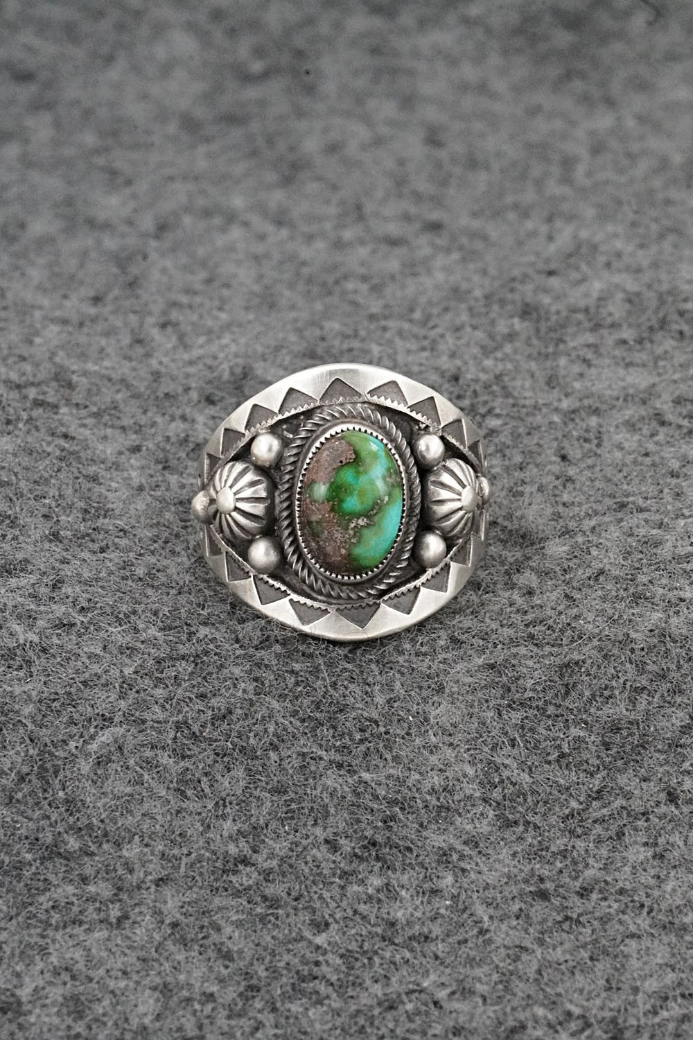Turquoise & Sterling Silver Ring - Calvin Martinez - Size 9