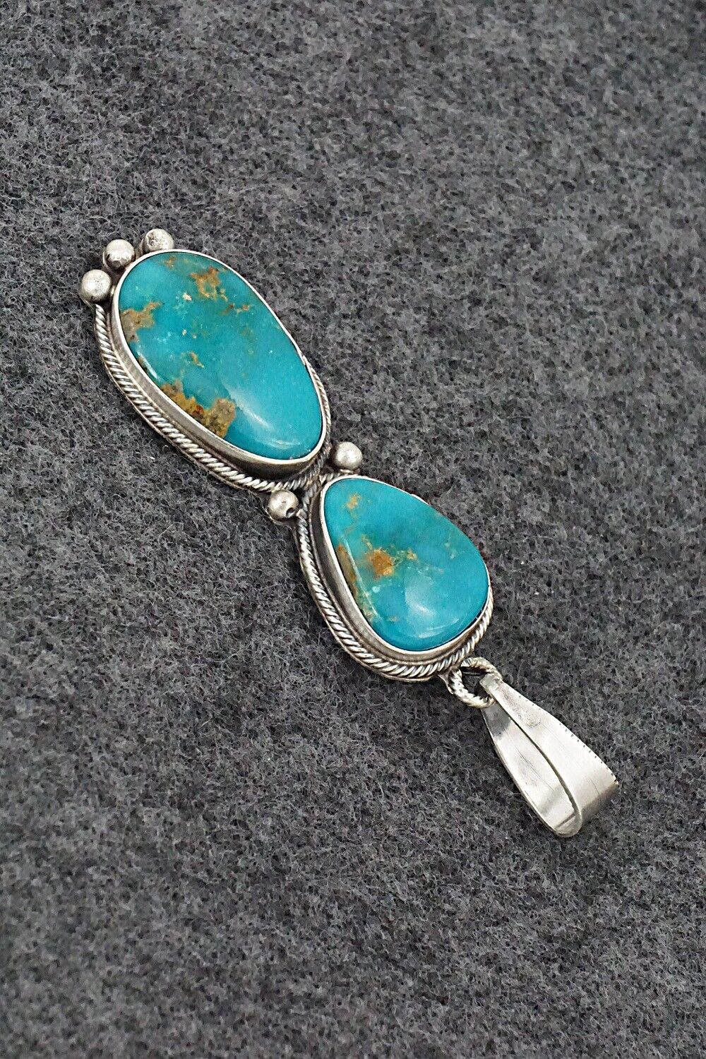 Turquoise & Sterling Silver Pendant - Jimmy Garcia