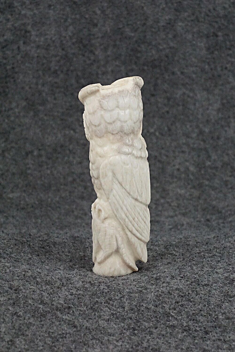 Owl and Mouse Zuni Fetish Carving - Maxx Laate