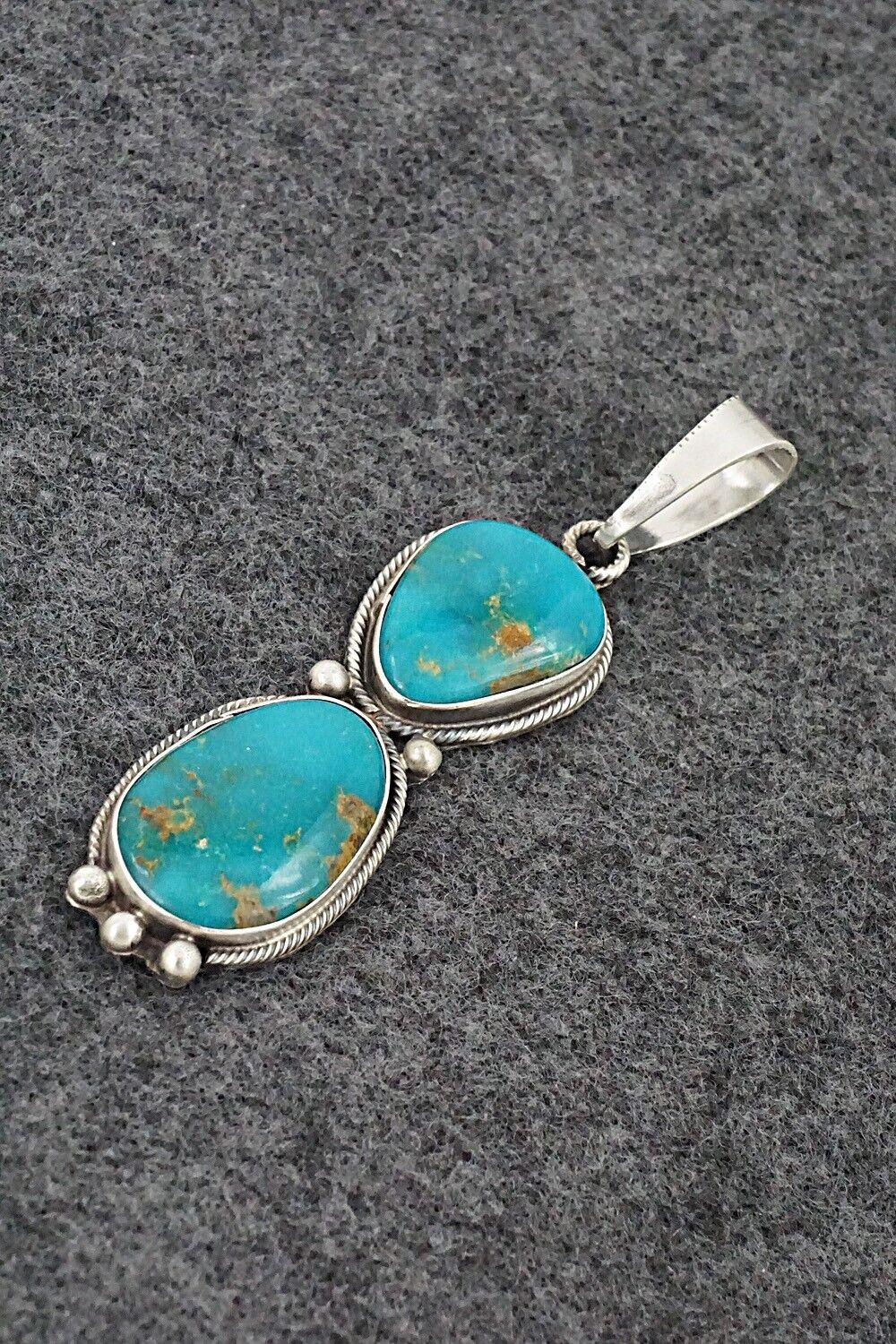 Turquoise & Sterling Silver Pendant - Jimmy Garcia