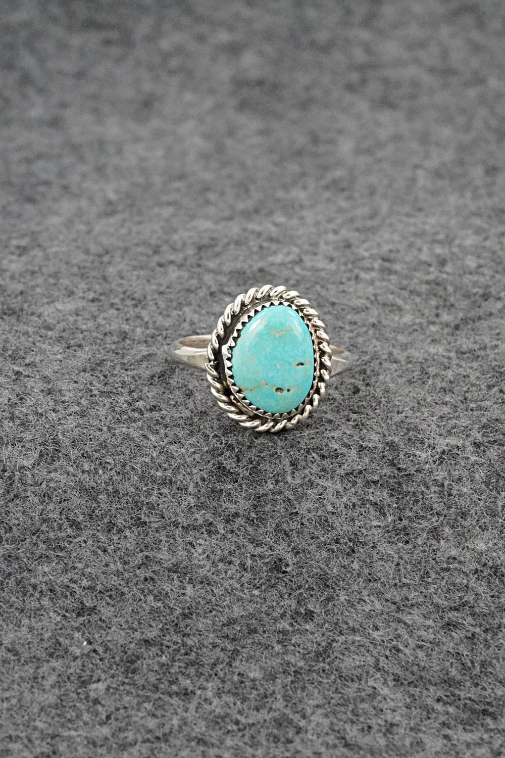 Turquoise & Sterling Silver Ring - Darius Arviso - Size 7.75