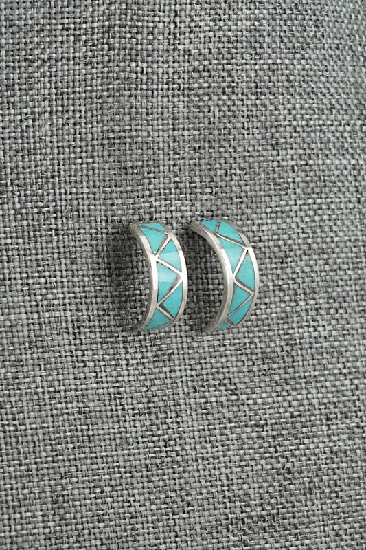 Turquoise & Sterling Silver Earrings - Charlene Sice