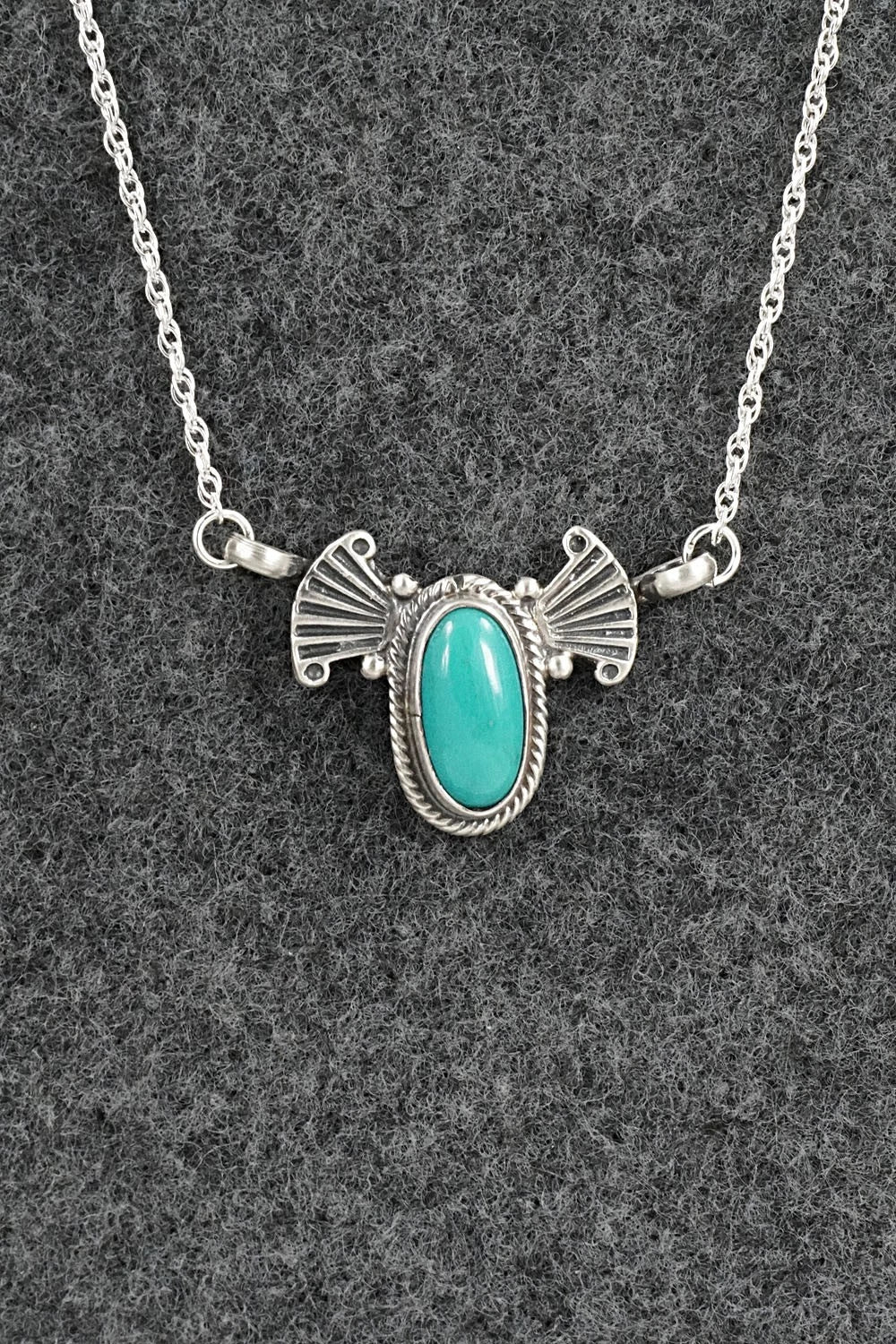 Turquoise & Sterling Silver Necklace - Verley Betone