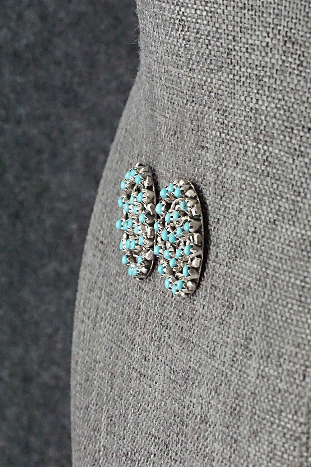 Turquoise & Sterling Silver Earrings - Randy Hooee