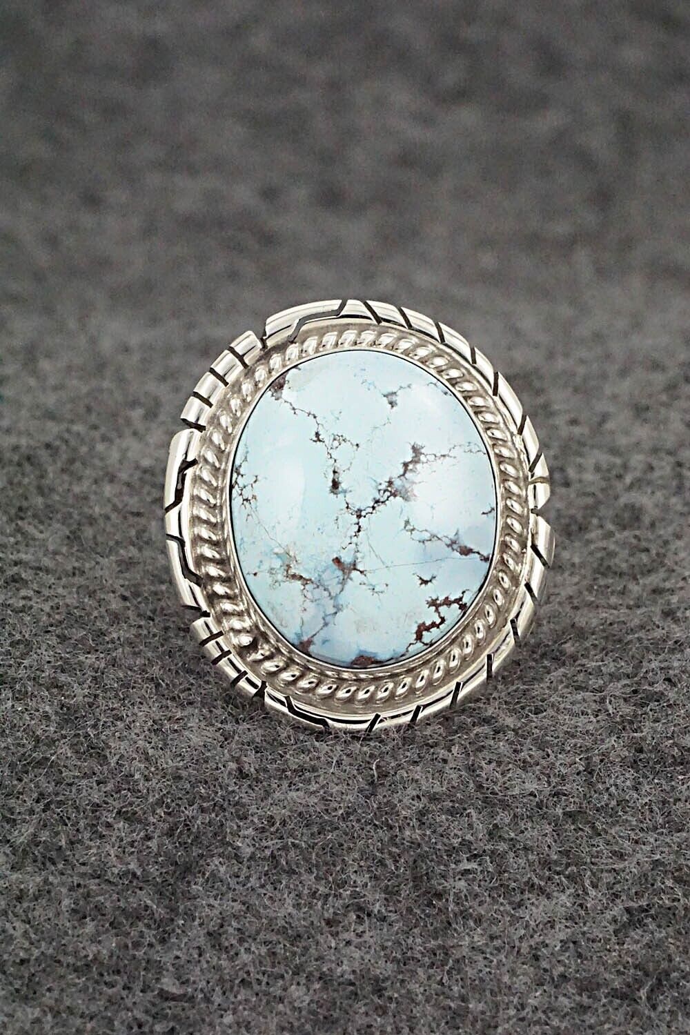 Turquoise & Sterling Silver Ring - Peggy Skeets - Size 8