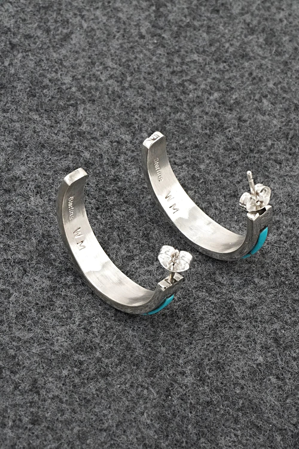 Turquoise & Sterling Silver Earrings - Wilbert Muskett Jr.