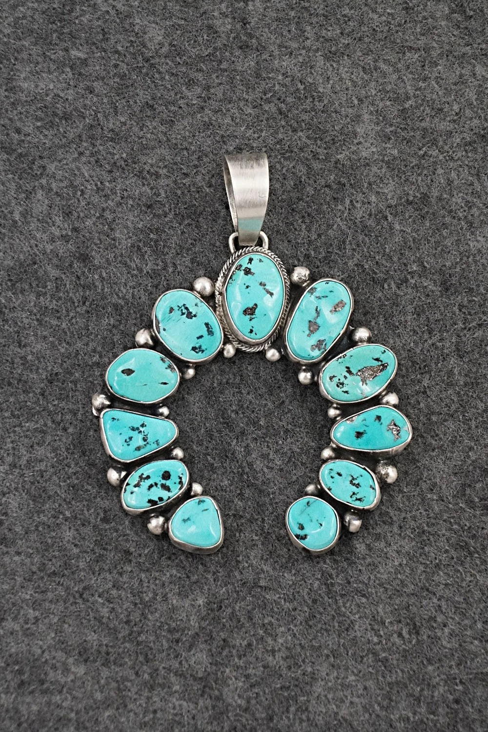 Turquoise & Sterling Silver Pendant - Bobby Johnson