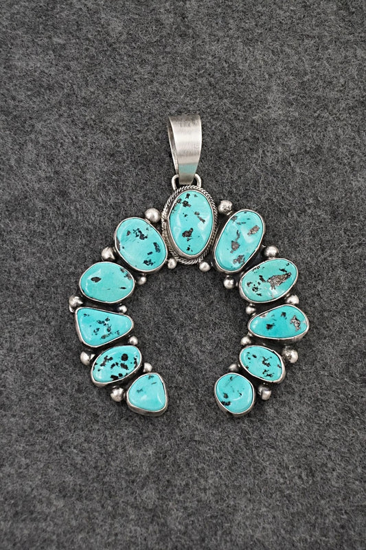 Turquoise & Sterling Silver Pendant - Bobby Johnson
