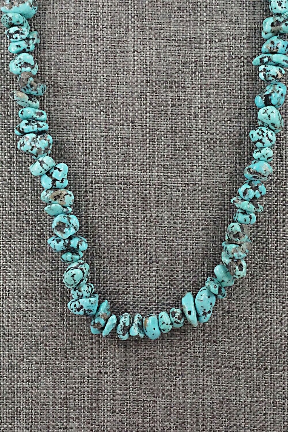 Turquoise & Sterling Silver Necklace 22" - Louise Joe