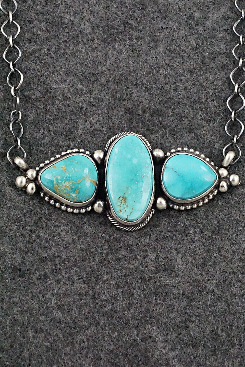 Turquoise & Sterling Silver Necklace - Darrin Livingston