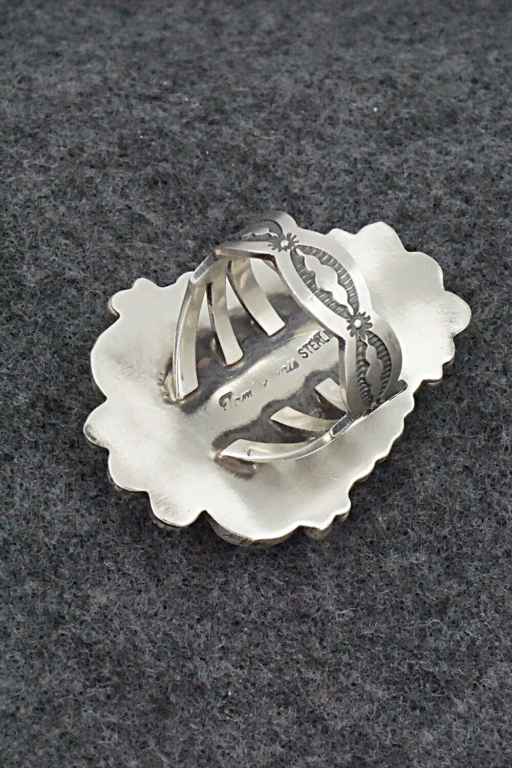 White Buffalo & Sterling Silver Ring - Tom Lewis - Size 9