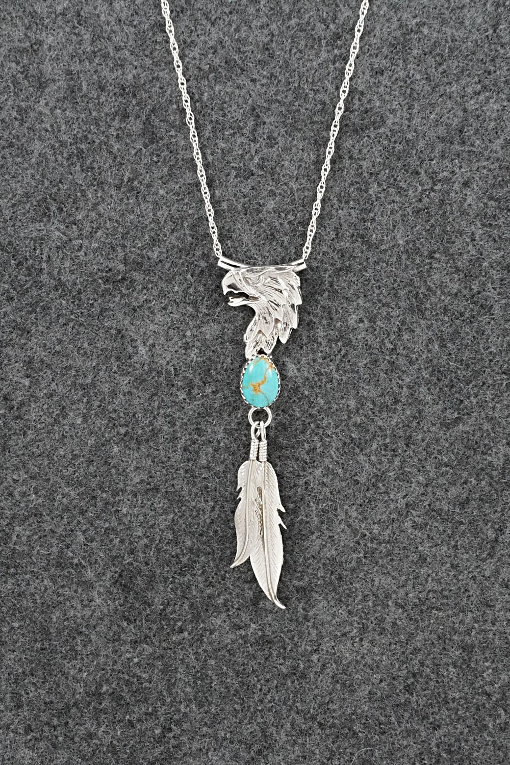 Turquoise & Sterling Silver Necklace - Genevieve Francisco