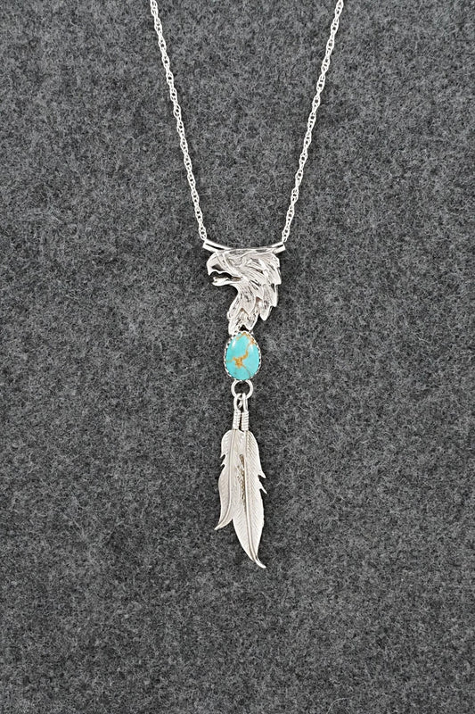 Turquoise & Sterling Silver Necklace - Genevieve Francisco