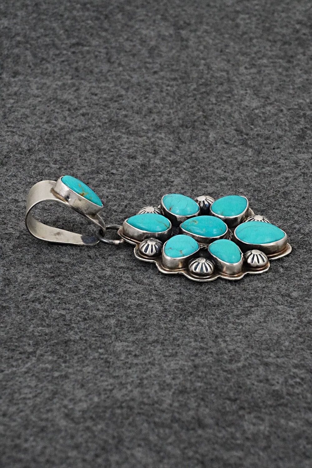 Turquoise & Sterling Silver Pendant - Kathleen Livingston