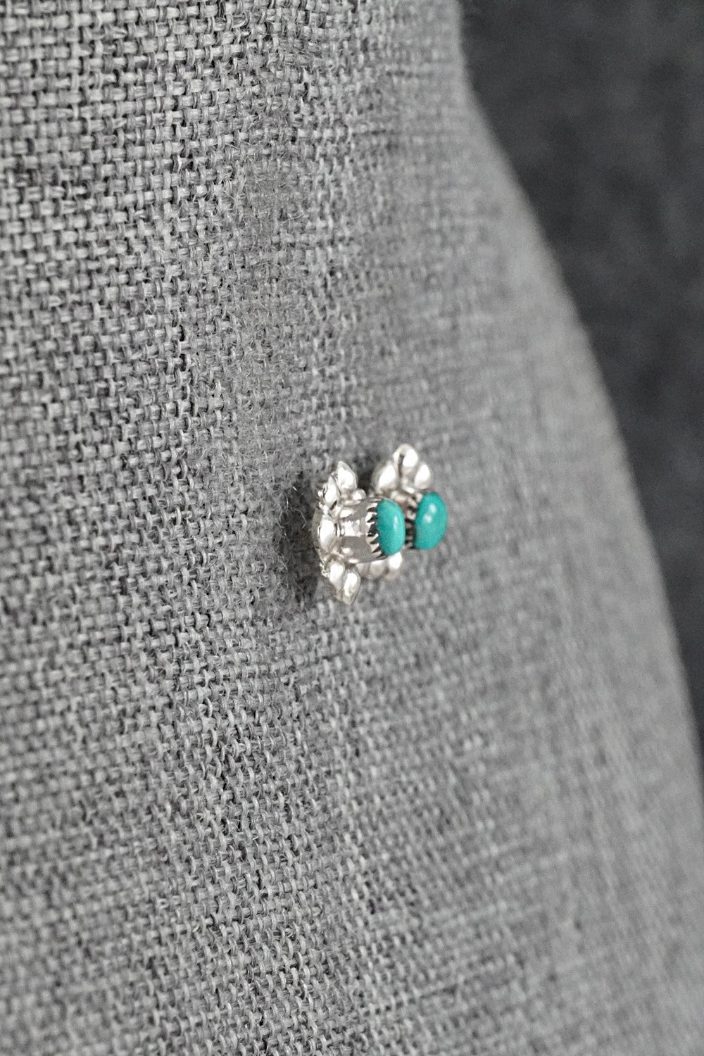 Turquoise and Sterling Silver Earrings - Ronald Yatsattie
