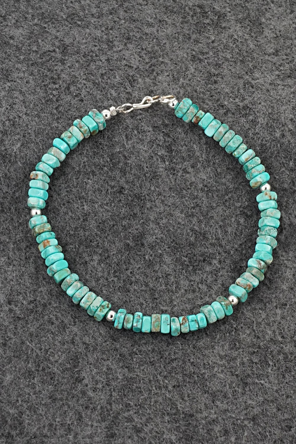 Turquoise & Sterling Silver Bracelet - Doreen Jake