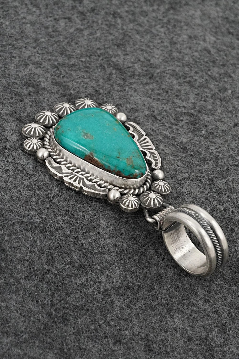Turquoise & Sterling Silver Pendant - Michael Calladitto