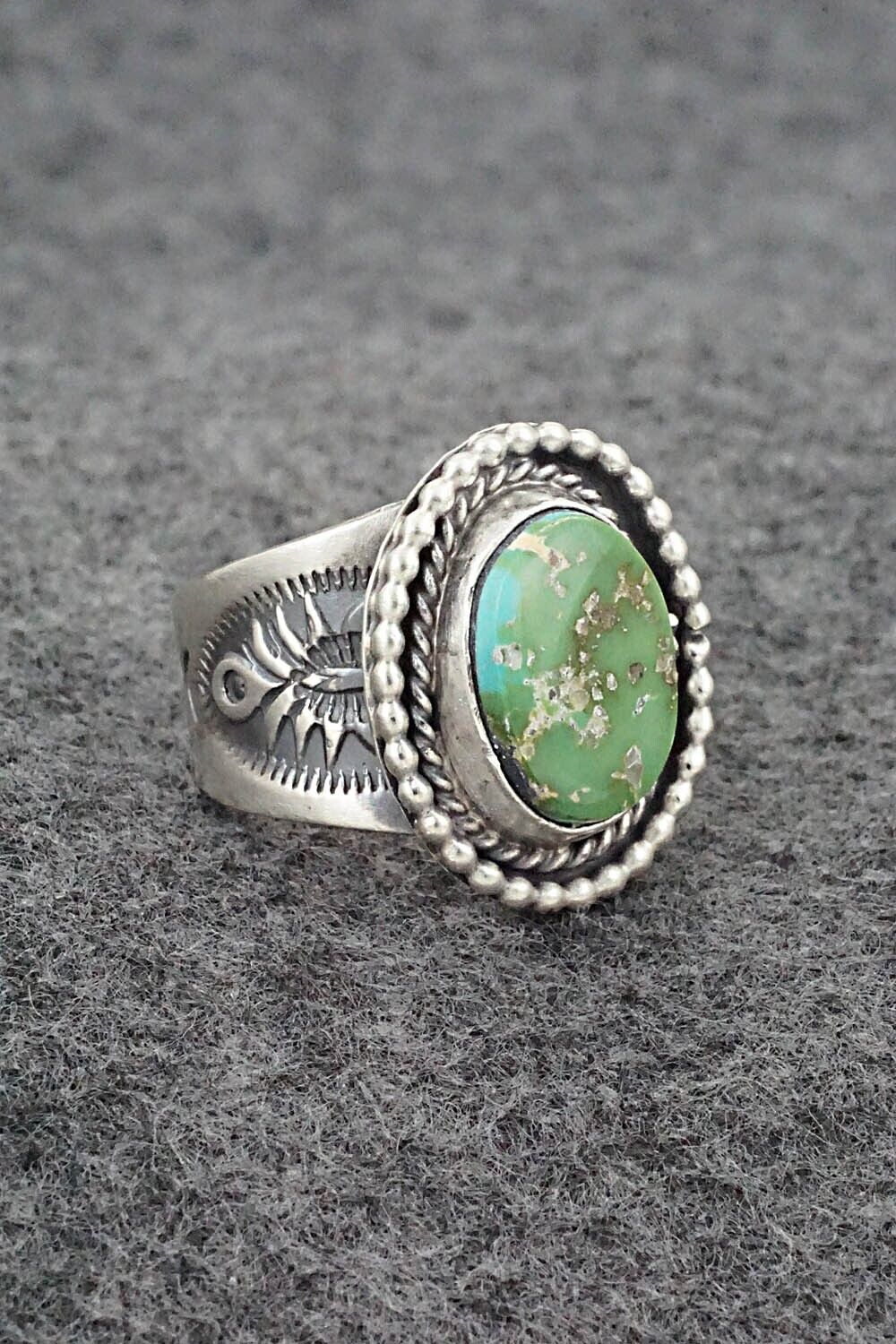 Turquoise & Sterling Silver Ring - Jeannette Saunders - Size 8