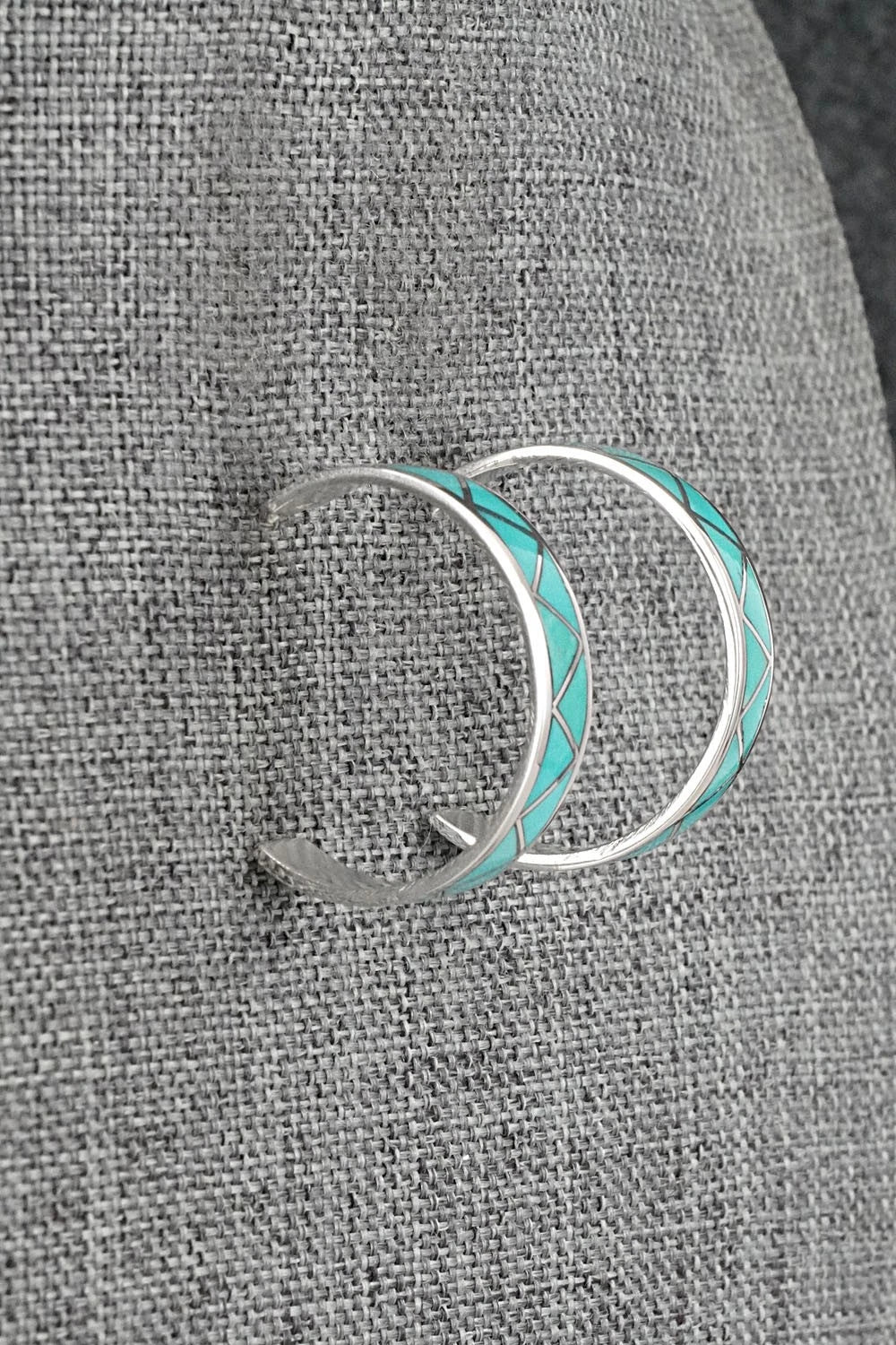 Turquoise & Sterling Silver Earrings - Claudine Haloo