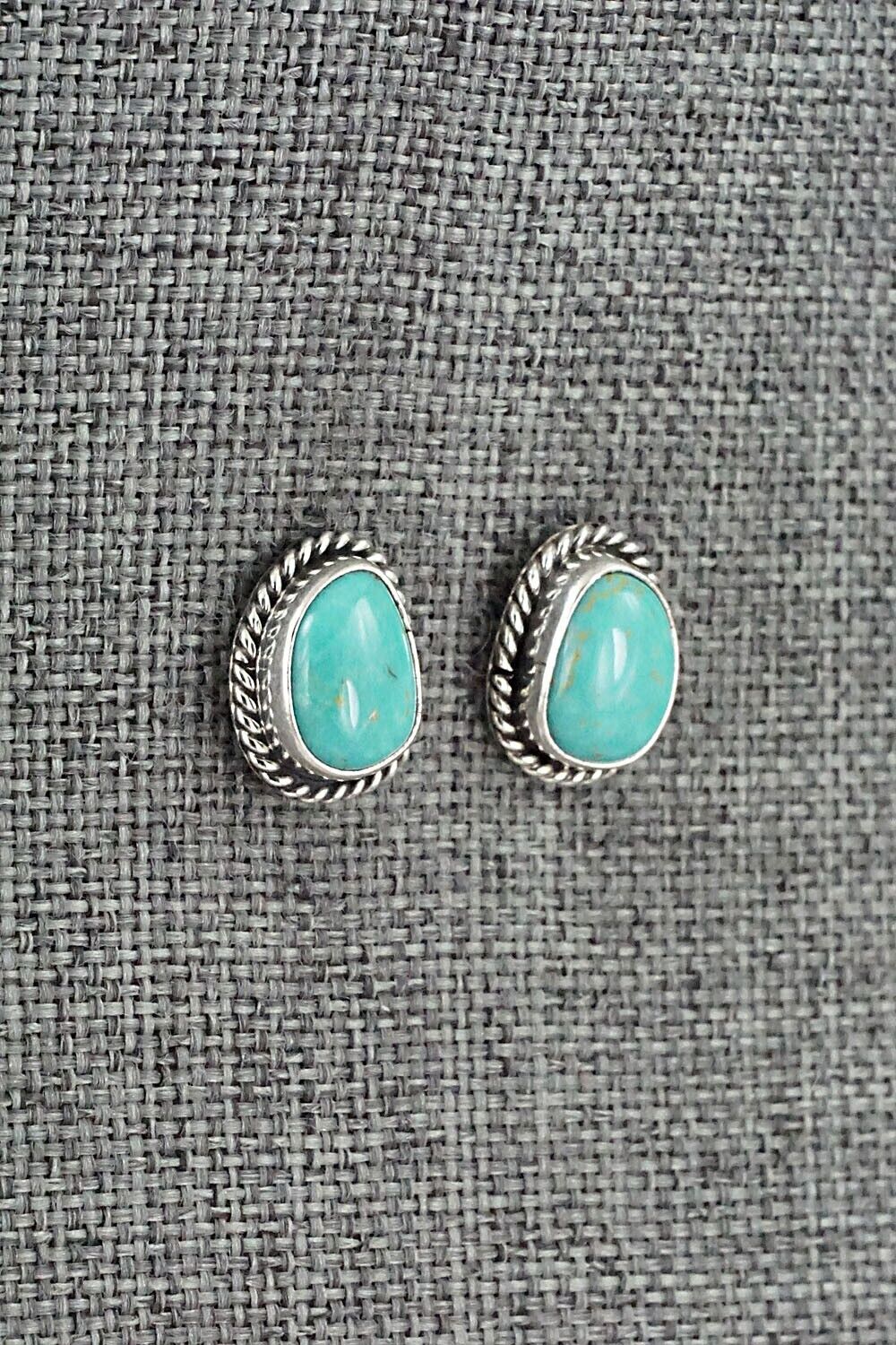 Turquoise & Sterling Silver Earrings - Marco Begaye