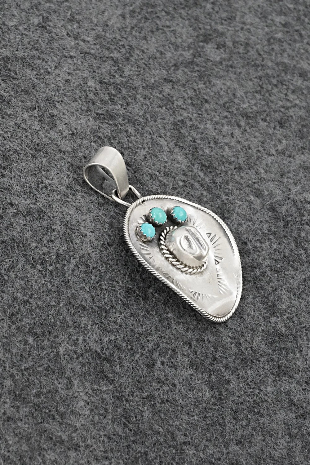 Turquoise & Sterling Silver Pendant - Davey Morgan