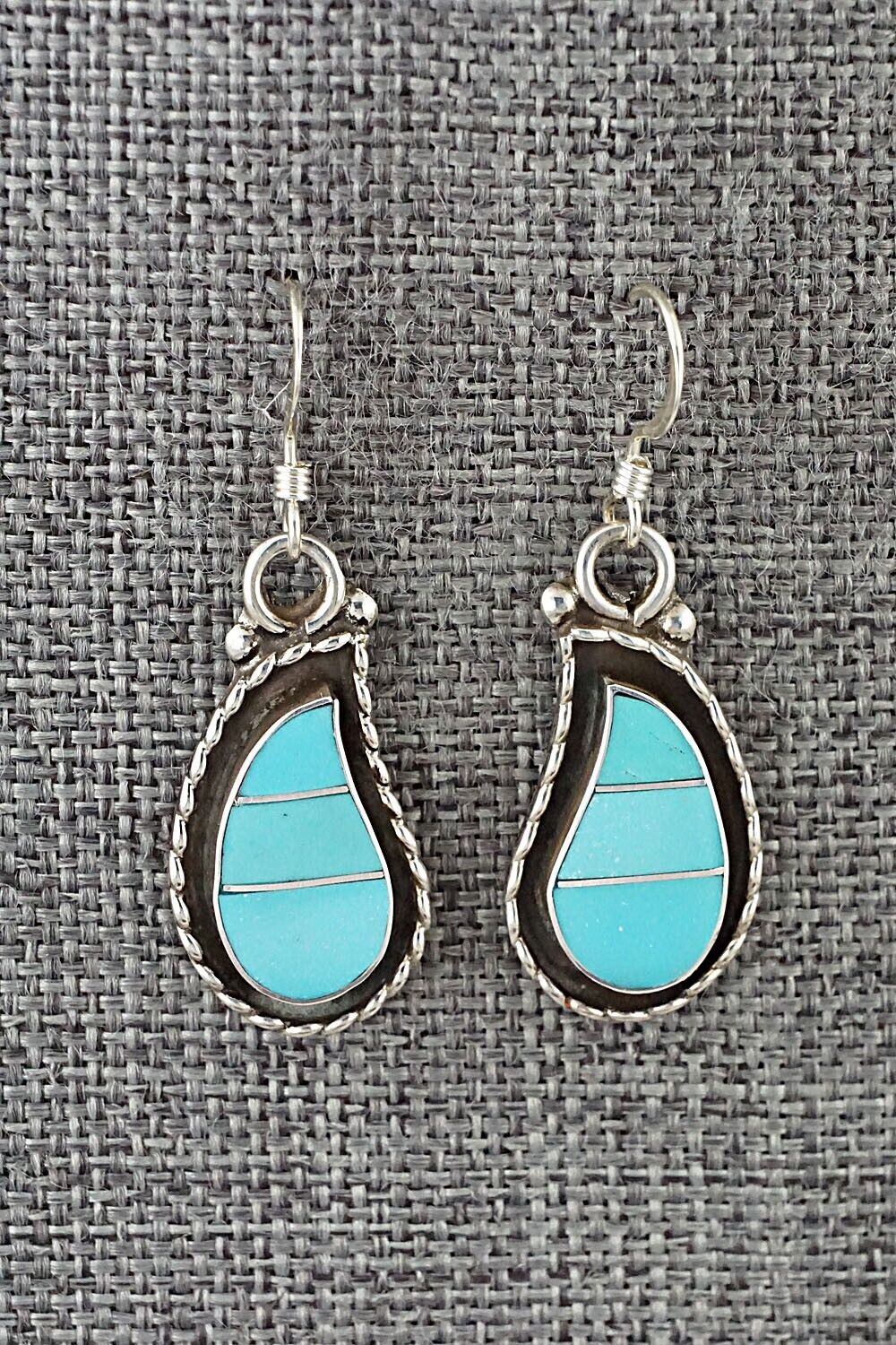 Turquoise & Sterling Silver Earrings - Faye Lowsayatee