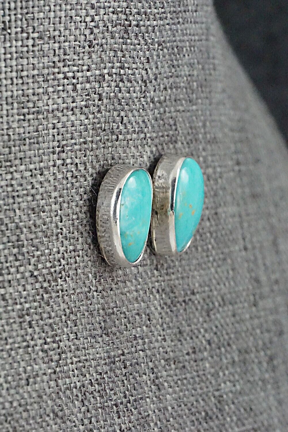 Turquoise & Sterling Silver Earrings - Marco Begaye