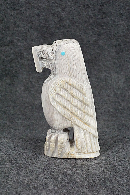 Eagle Zuni Fetish Carving - Garrick Weeka