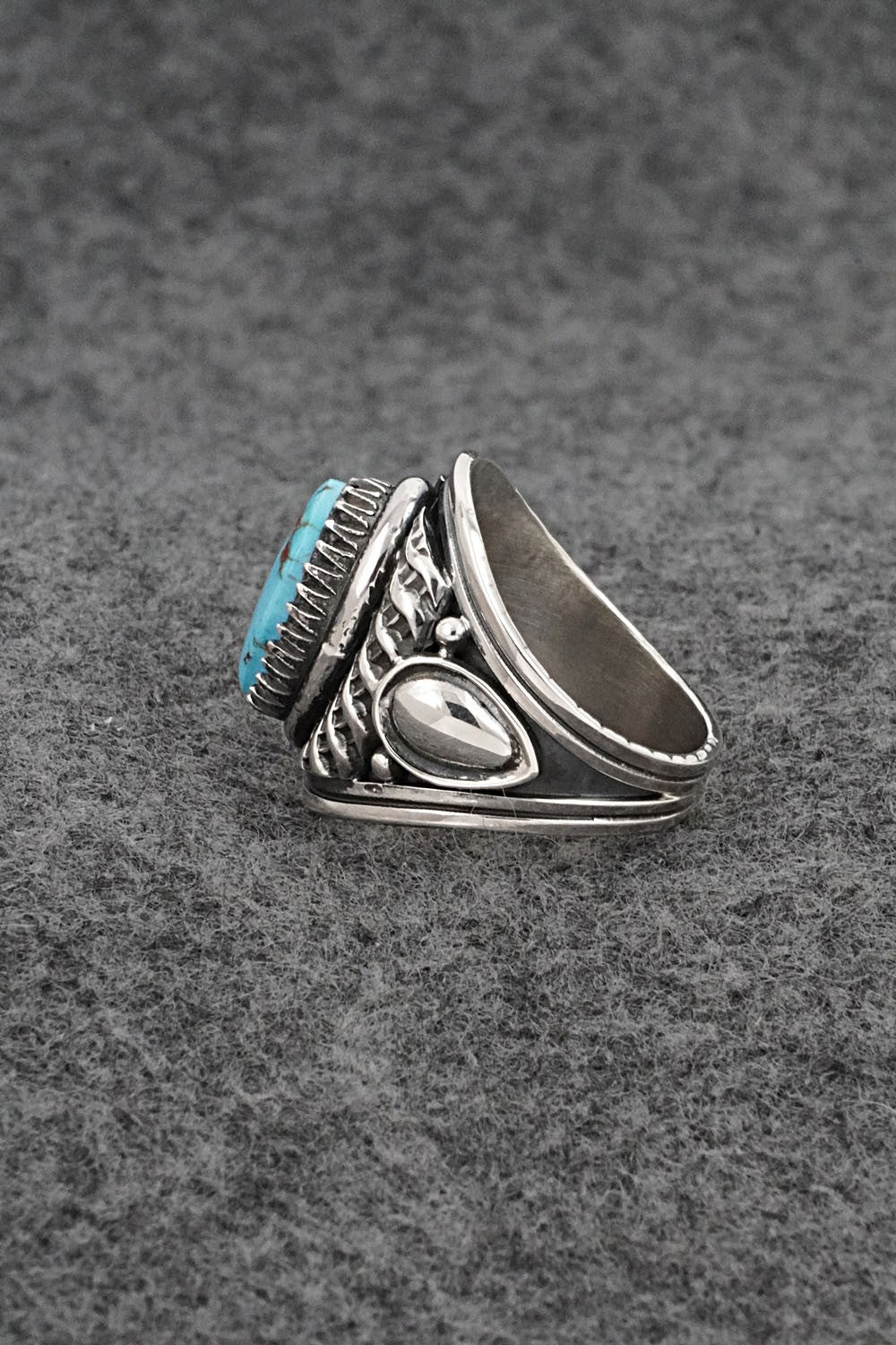 Turquoise & Sterling Silver Ring - Derrick Gordon - Size 7