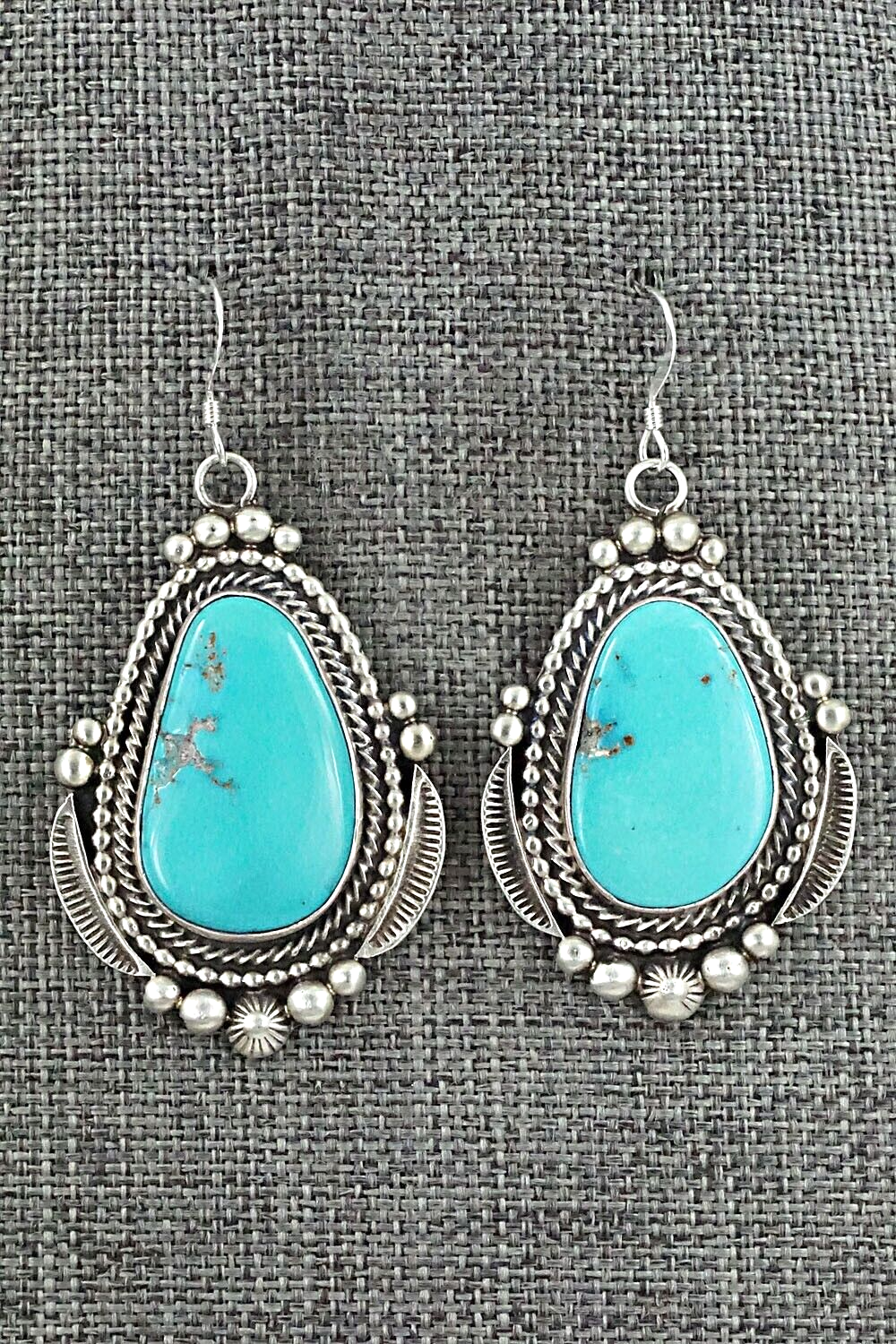 Turquoise & Sterling Silver Squash Blossom Set - Tom Lewis