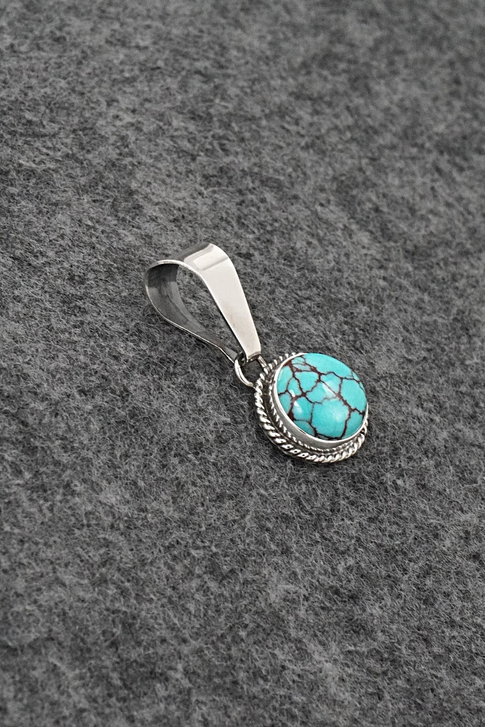 Turquoise & Sterling Silver Pendant - Eugene Gruber