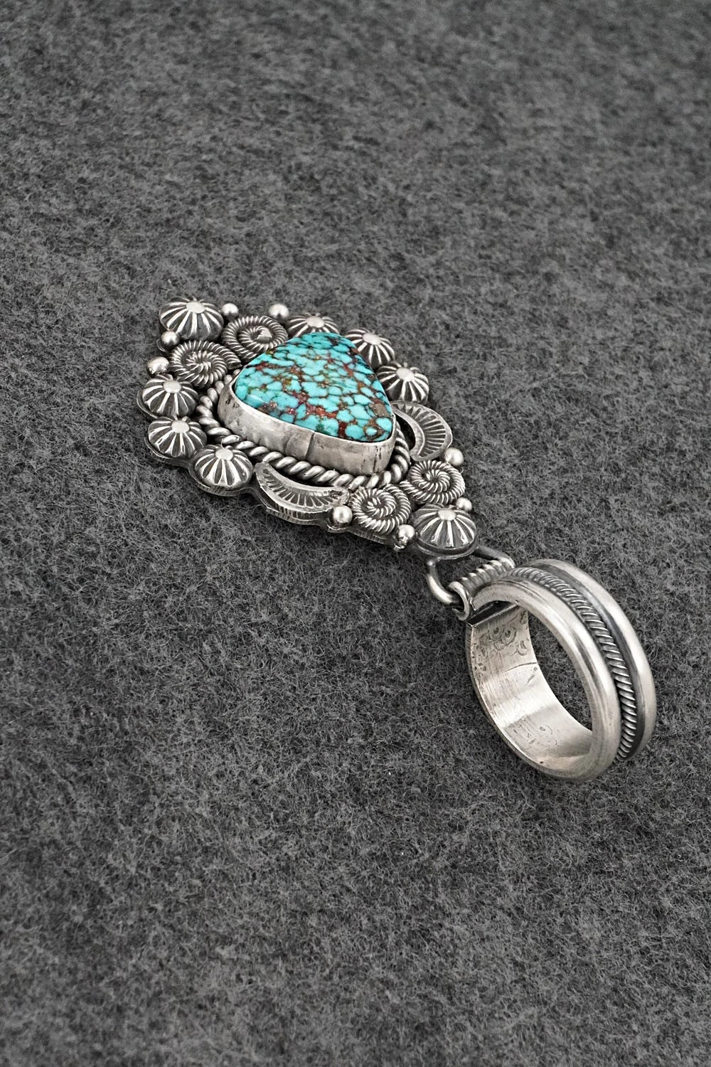 Turquoise & Sterling Silver Pendant - Rosita Calladitto