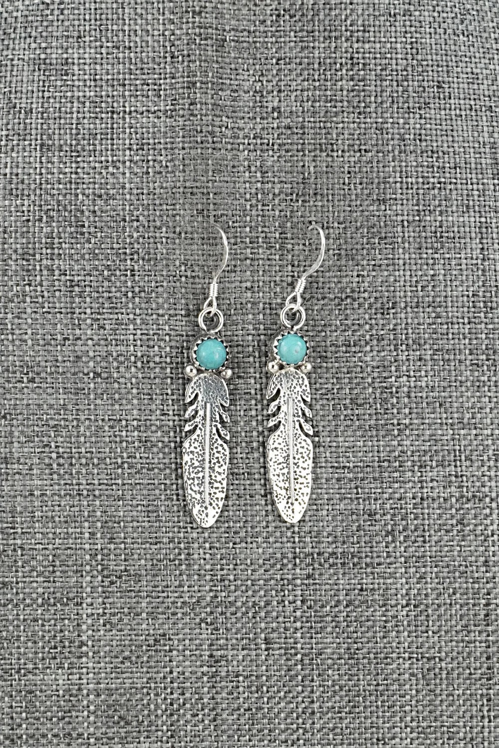 Turquoise & Sterling Silver Earrings - Adelarae Yazzie