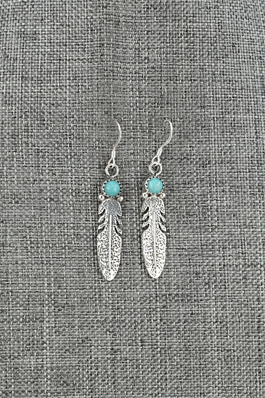 Turquoise & Sterling Silver Earrings - Adelarae Yazzie