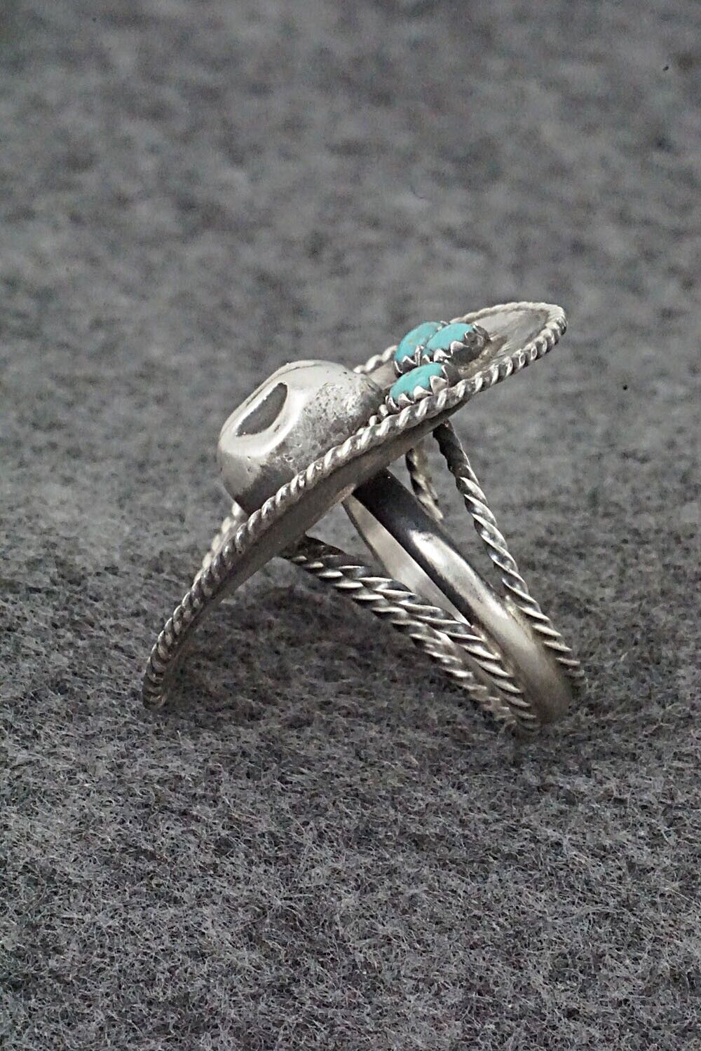 Turquoise & Sterling Silver Ring - Bobby Platero - Size 6