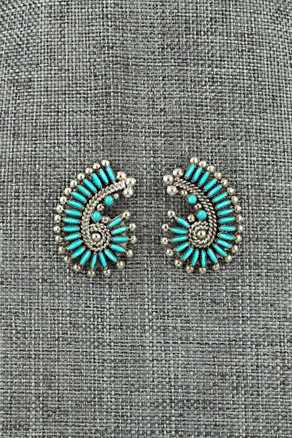 Turquoise & Sterling Silver Earrings - Connie Wyaco