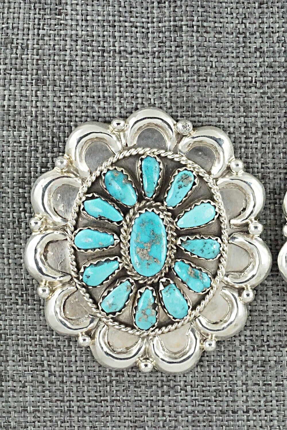 Turquoise & Sterling Silver Earrings - Justina Wilson