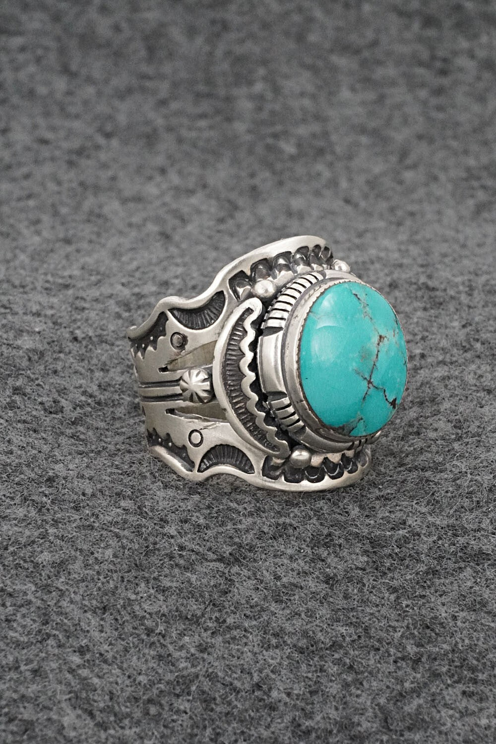 Turquoise & Sterling Silver Ring - Larson Lee - Size 10