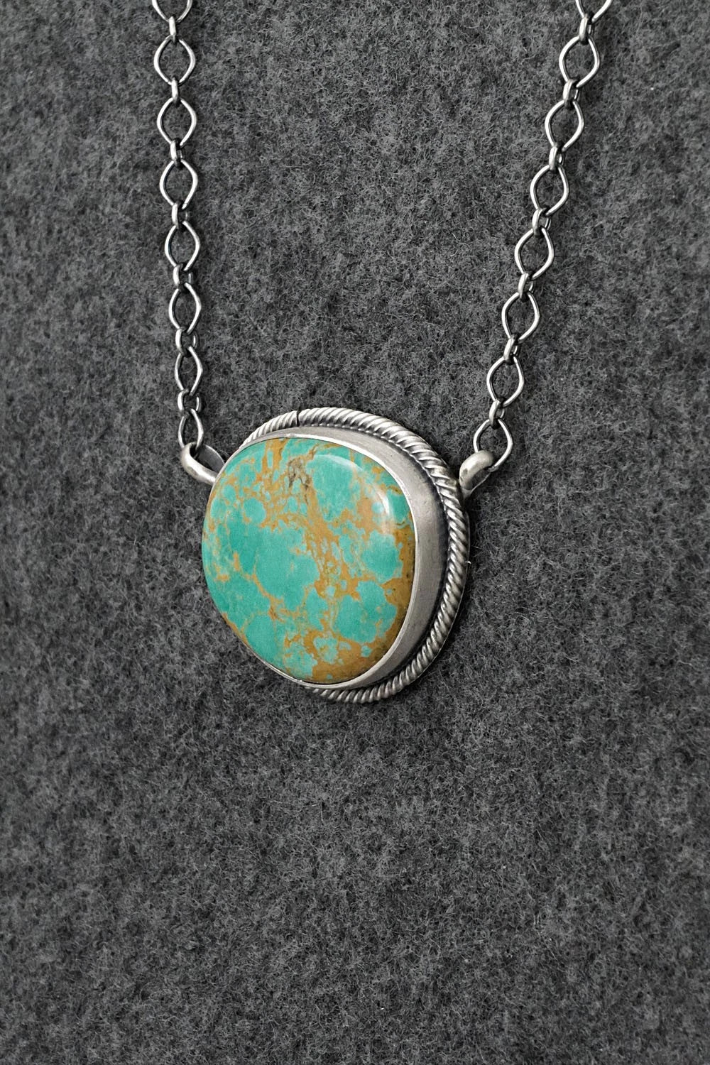 Turquoise & Sterling Silver Necklace - Darrin Livingston