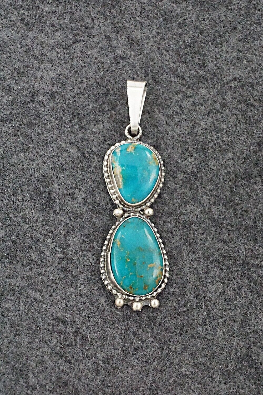 Turquoise & Sterling Silver Pendant - Jimmy Garcia