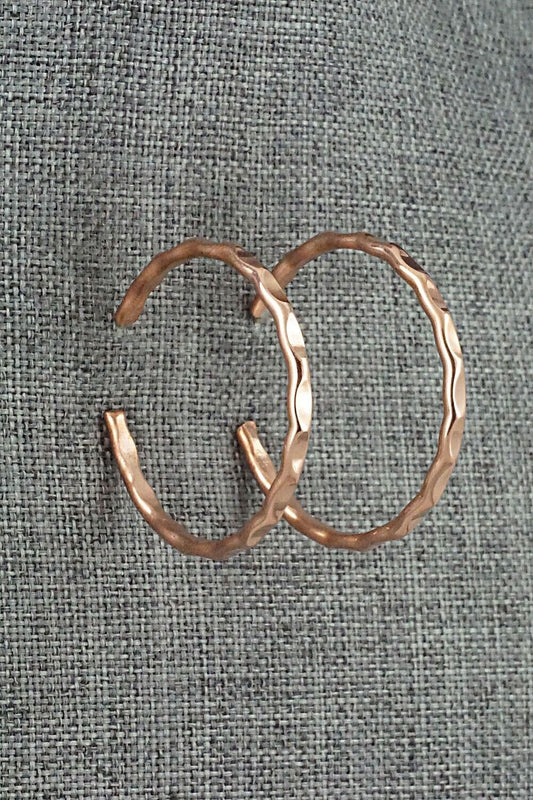 Copper Hoop Earrings - Elaine Tahe